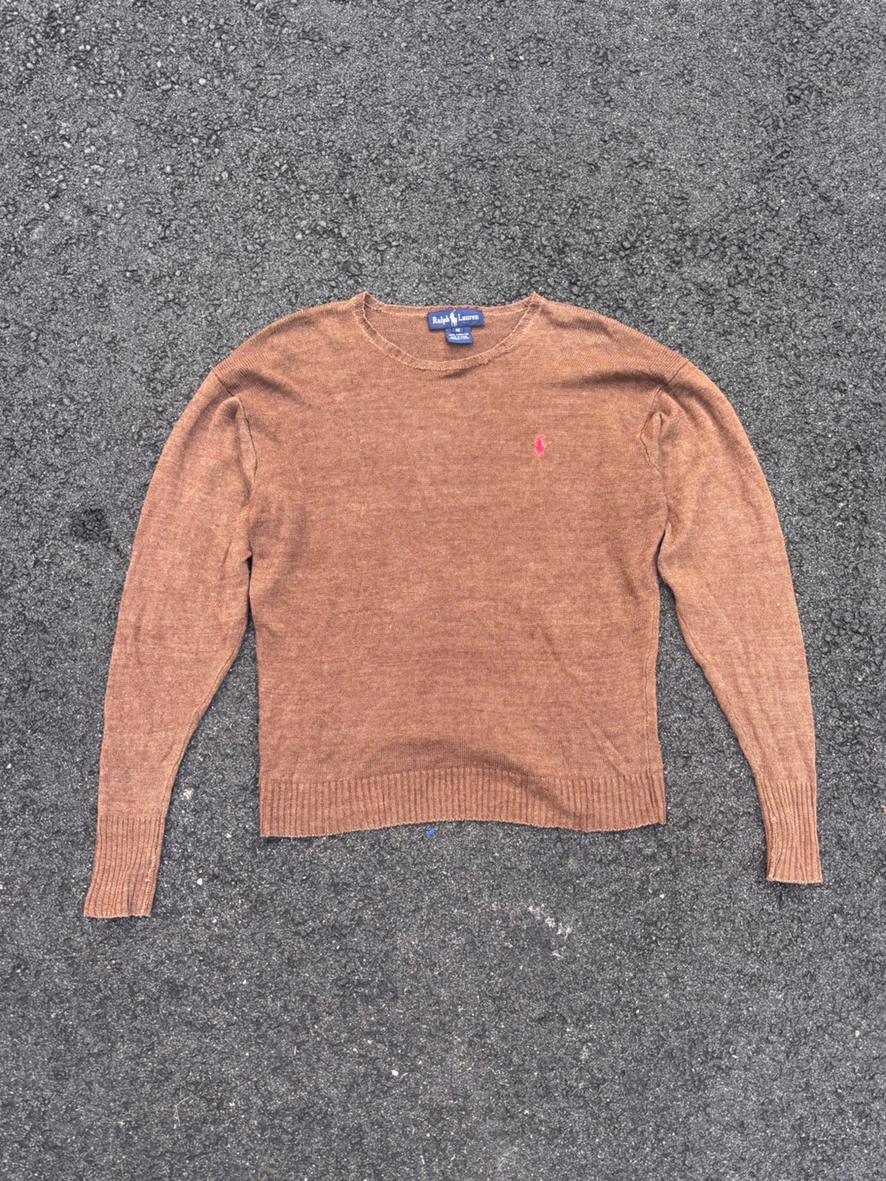 Vintage Ralph Lauren 100% Linen Knit Crewneck Sweater